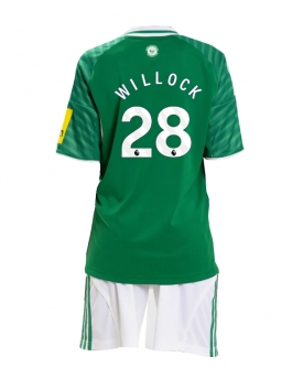 Billige Fotballdrakt Newcastle United Joe Willock #28 Replika Bortedraktsett Barn 2025-26 Kortermet (med bukser)